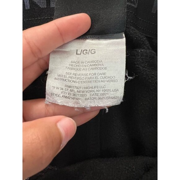 AND1 Men Joggers Sweat Pants Size Large Black Pocket Drawstring Preppy Athletic - Picture 9 of 15